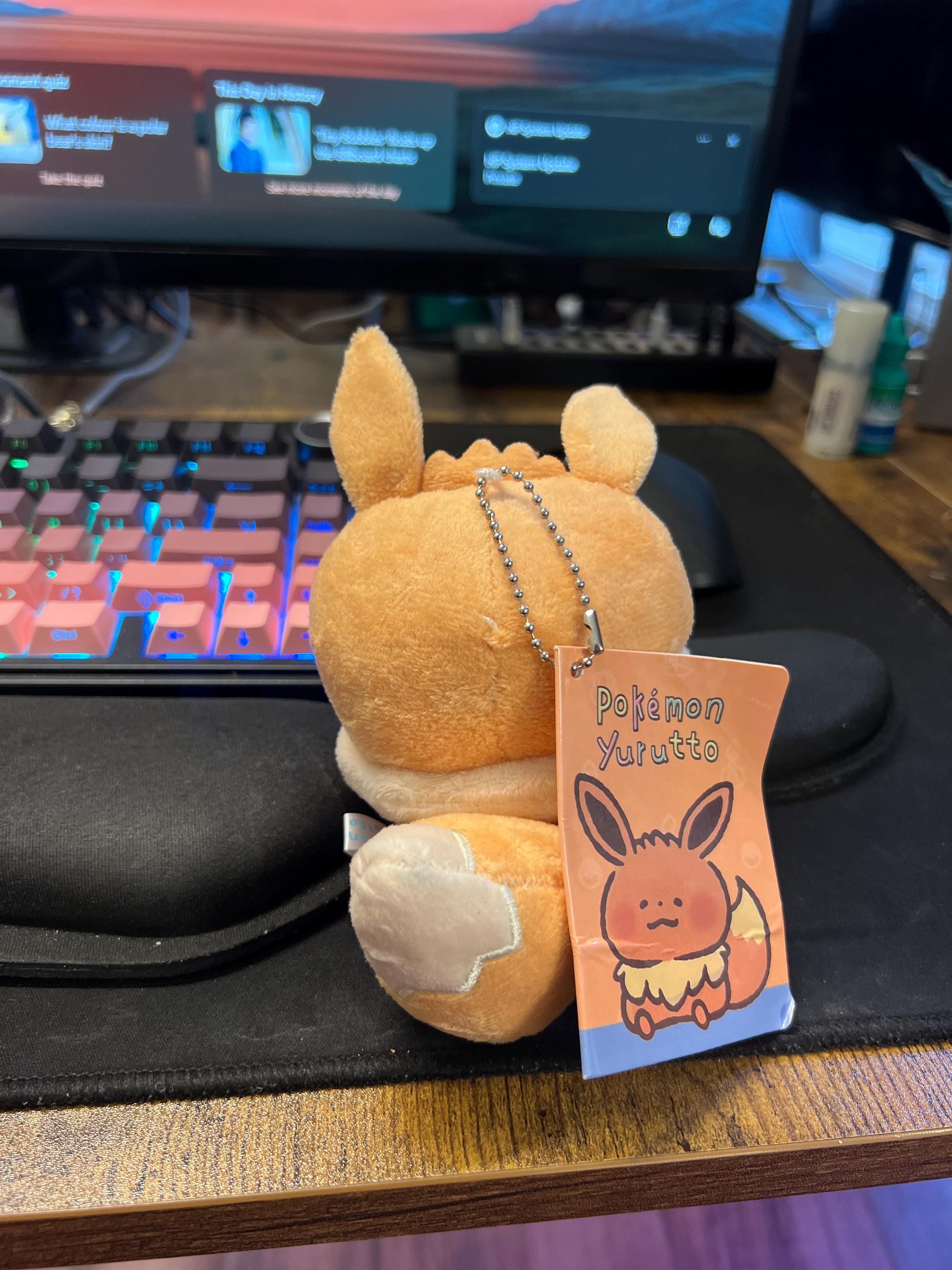 Eevee Chibi Derpy Keychain Plushie