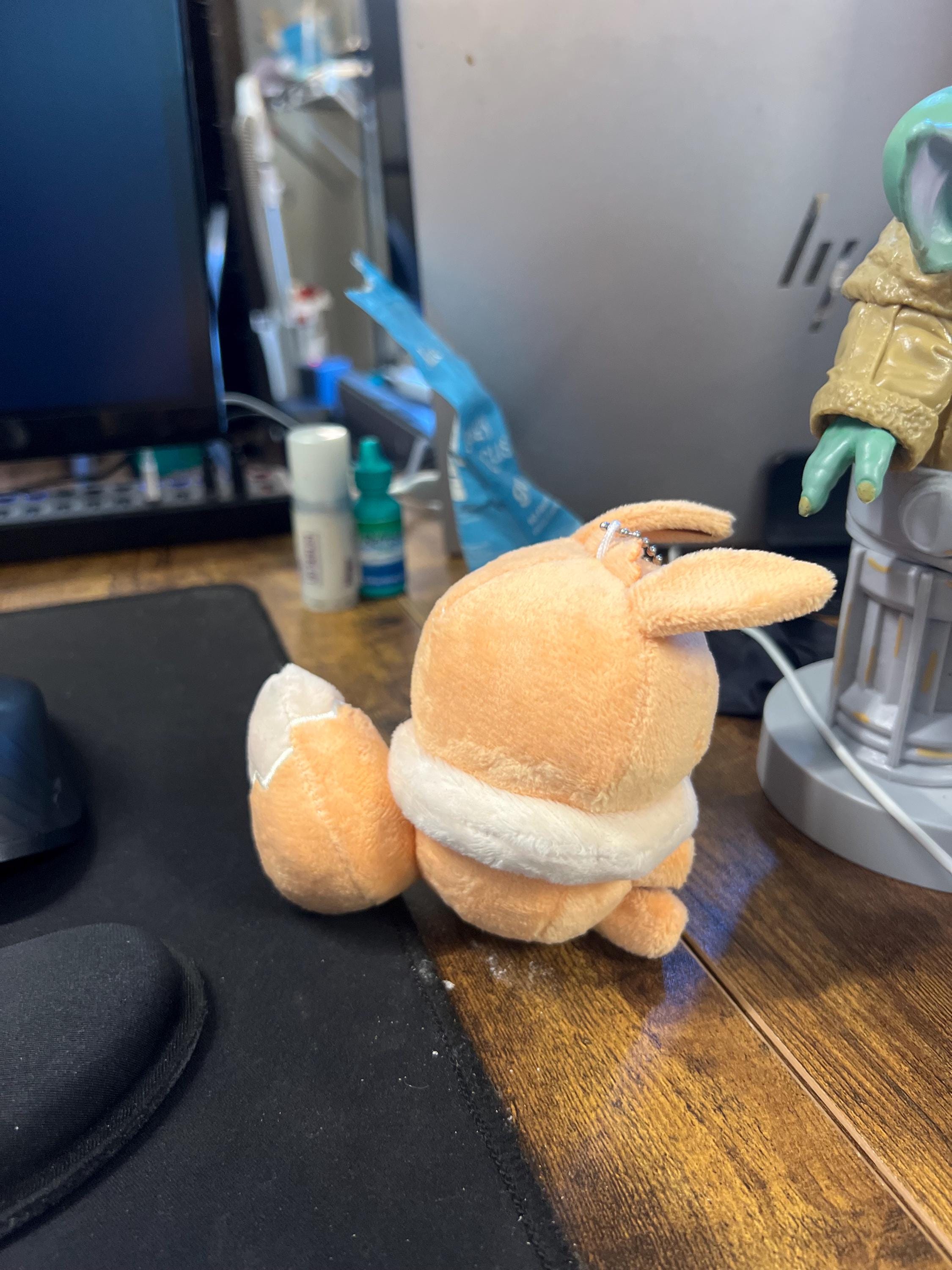 Eevee Chibi Derpy Keychain Plushie