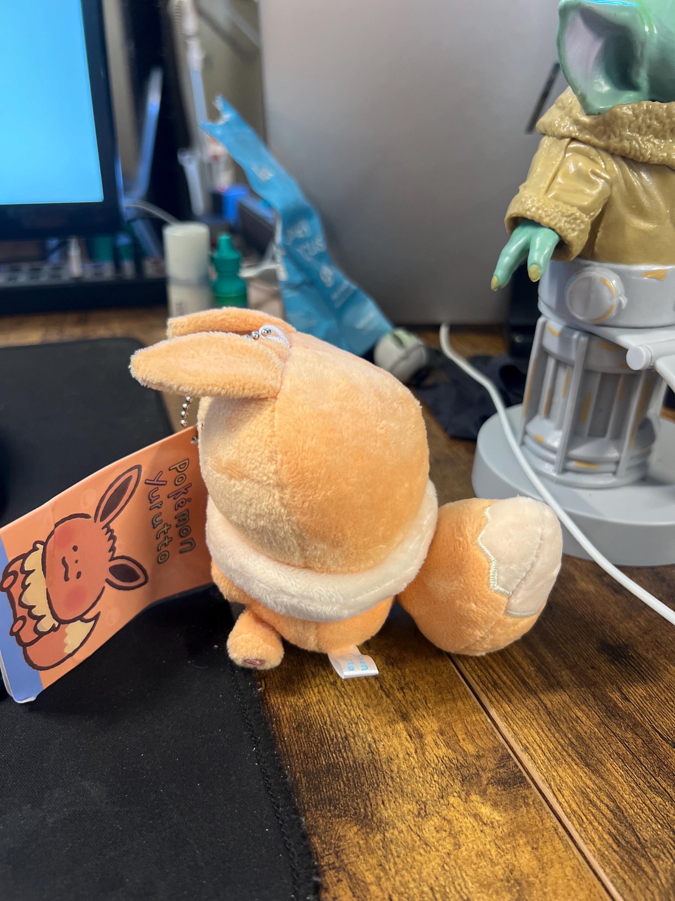 Eevee Chibi Derpy Keychain Plushie