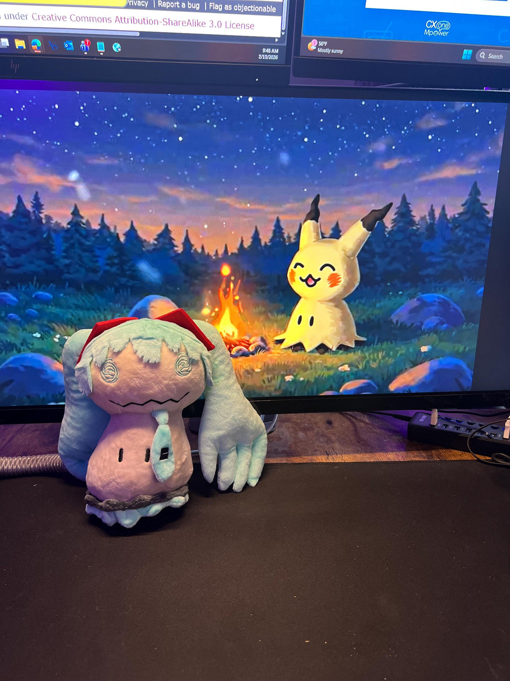 Mimikyu Anime Fushion Plushie Toy - Hatsune and No Face