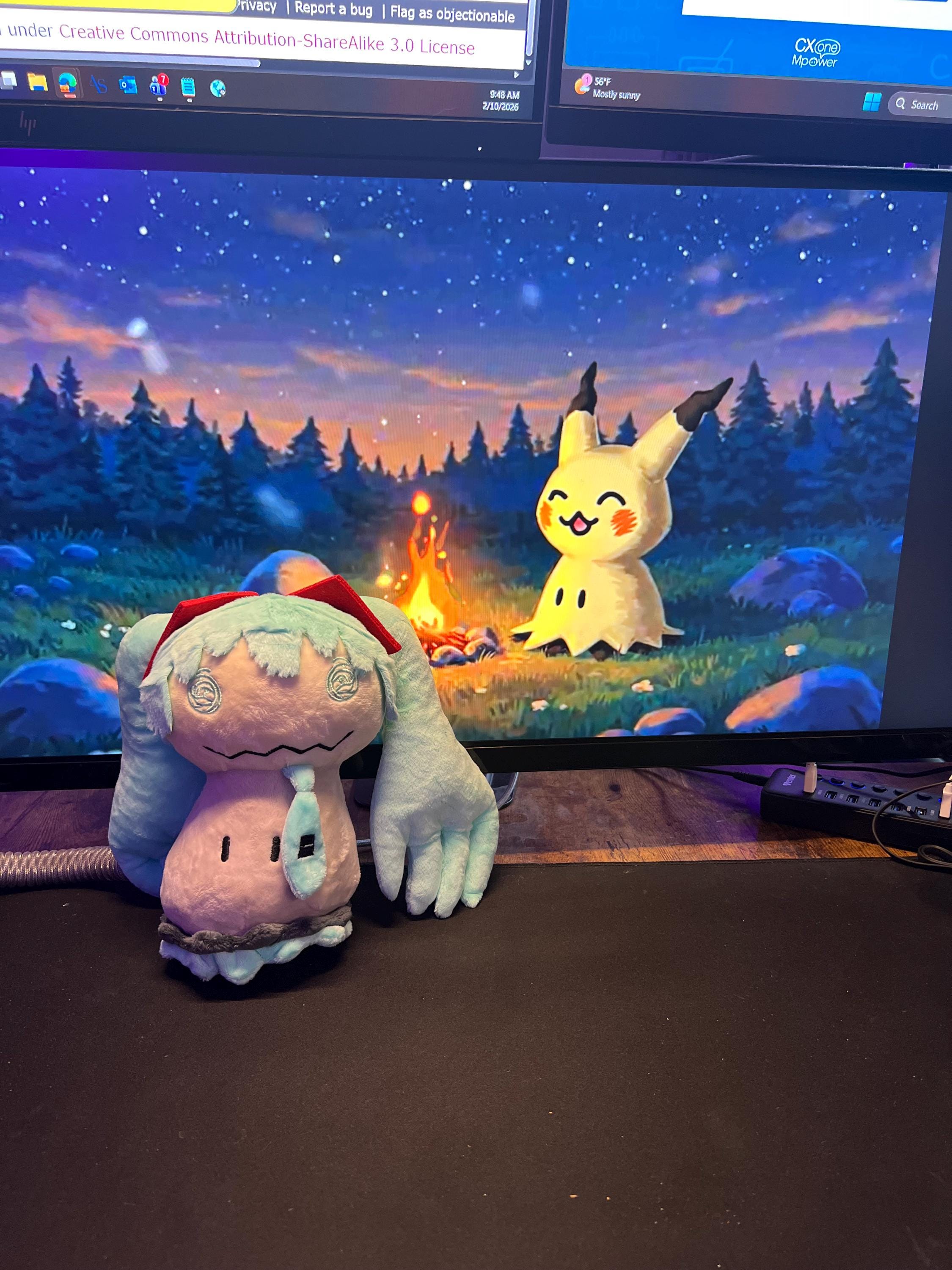 Mimikyu Anime Fushion Plushie Toy - Hatsune and No Face